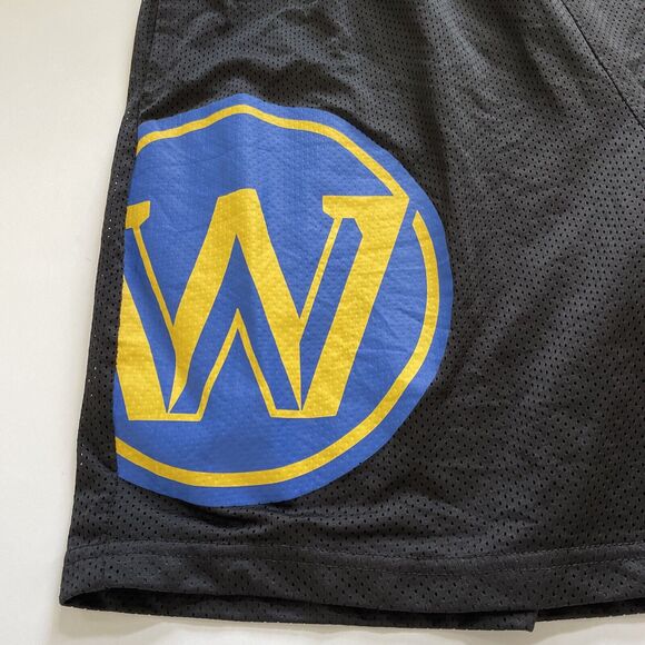 Golden State Warriors Basketball Shorts Large NBA Big "W" Graphic Logo Retro Y2K - Picture 2 of 9